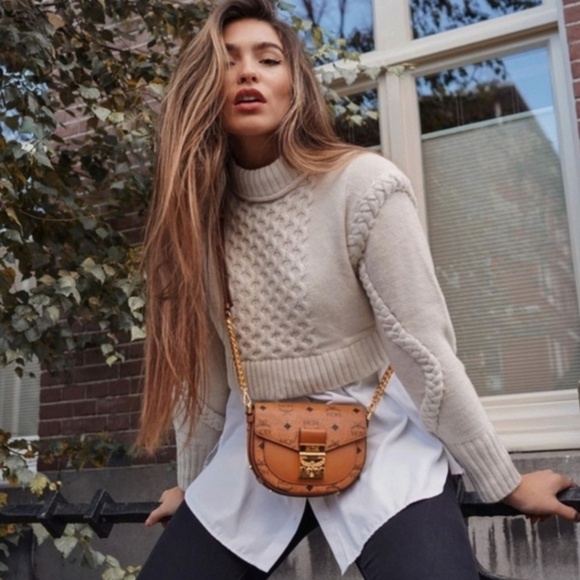 Zara Ecru Shoulder Pad Knit Sweater - Picture 5 of 7